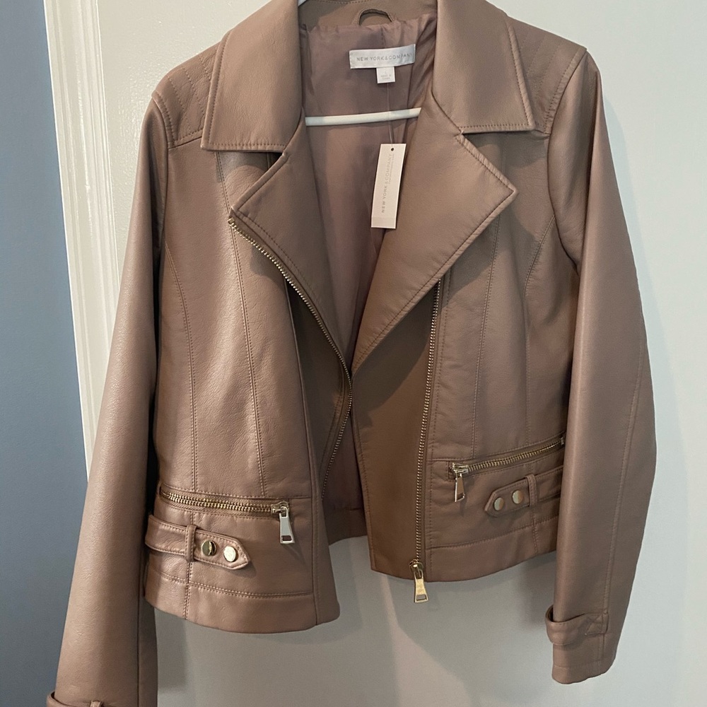 BNWT New York and company leather jacket!